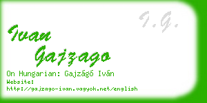 ivan gajzago business card